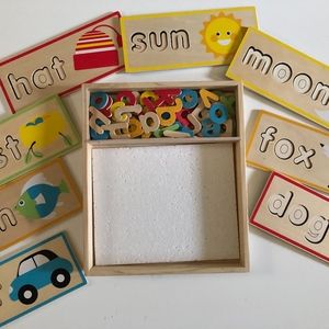 melissa and doug wooden letters and spelling boards